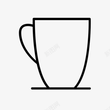 三色马克杯杯子咖啡拿铁图标图标