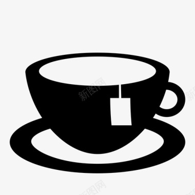 茶杯茶点咖啡和茶图标图标