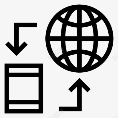 移动连接地球互联网图标图标