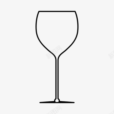 酒杯霞多丽白葡萄酒图标图标