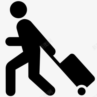 旅客行李手提箱图标图标