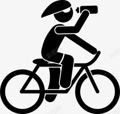 自行车饮用水自行车骑行图标图标