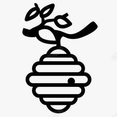 枇杷蜂蜜野蜂巢蜂巢养蜂人图标图标