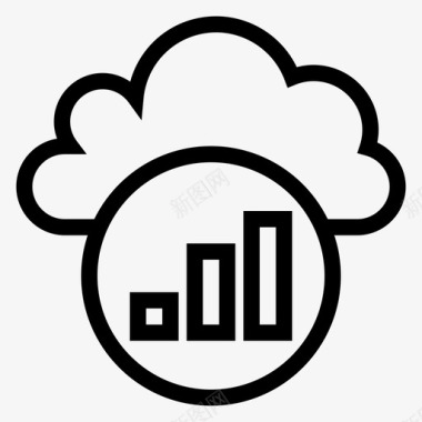 分析矢量图分析云计算图标图标
