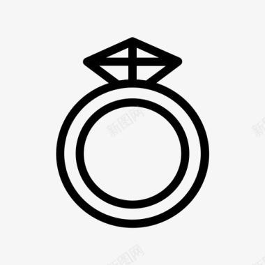 订婚戒指钻石珠宝图标图标