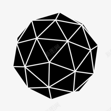 三角球体建筑球图标图标