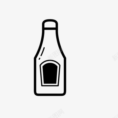 酱汁瓶调味品玻璃瓶图标图标
