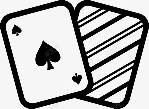 黑桃王牌赌博扑克牌图标图标