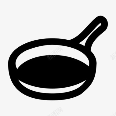 平底锅平底锅烹饪煎锅图标图标
