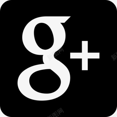 黑色牛皮材质黑色背景上的GooglePlus徽标材质单色图标图标