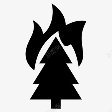 自然火灾森林火灾福利斯自然火灾图标图标