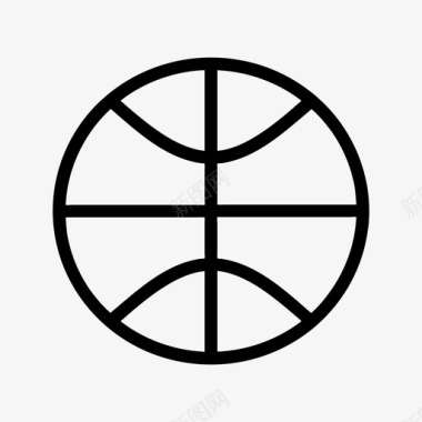 篮球运动杂项v型轮廓图标图标