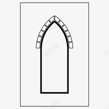 蓝色标志图案拱门建筑历史图标图标