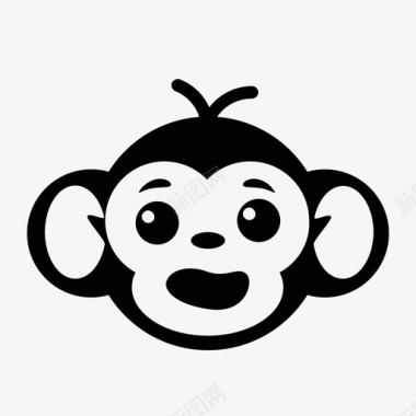 长尾巴猴子猴子表情丛林图标图标