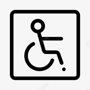 残疾人残疾标志支持服务图标图标