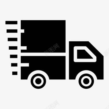 电子商务送货车箱子电子商务图标图标