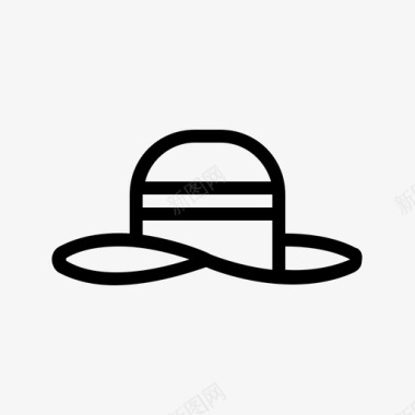 帽子沙滩女人图标图标
