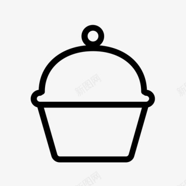 纸杯蛋糕生日蛋糕樱桃图标图标
