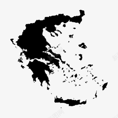 希腊地图雅典欧洲图标图标