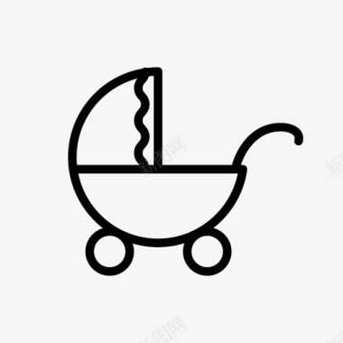 新生儿婴儿车婴儿儿童图标图标