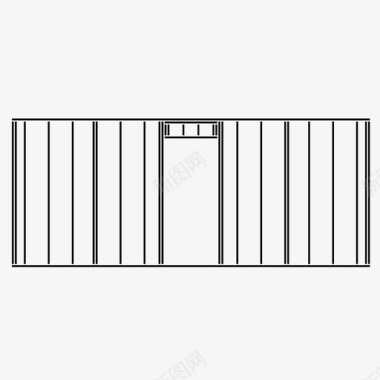 理发店的墙框架建筑木工图标图标