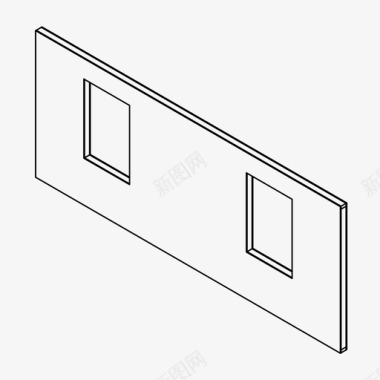 门窗矢量开口建筑组成建筑图标图标