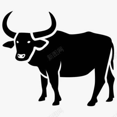 哺乳动物水牛公牛牛图标图标