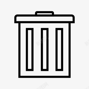 垃圾箱删除回收箱图标图标