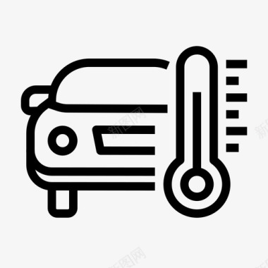 发动机温度汽车保养图标图标