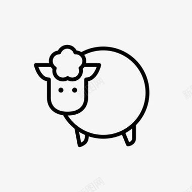 羊羊动物食物饮用图标图标