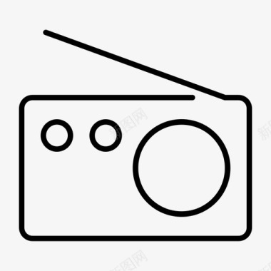 收音机电子收音机旧收音机图标图标