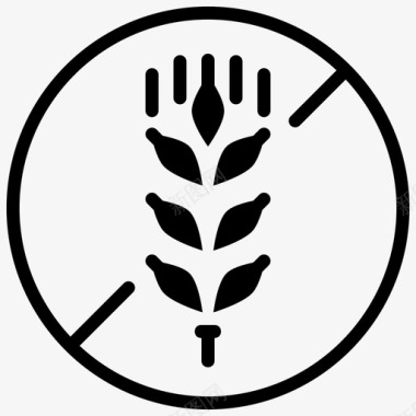 无小麦过敏原抗原图标图标