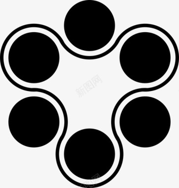 小组小组会议6圆圈图标图标