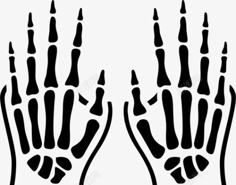 x光手骨头手指图标图标