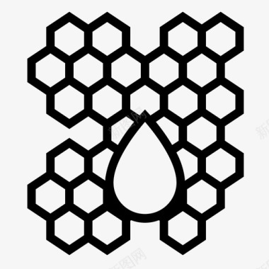 站立的蜜蜂蜂蜜蜂窝蜜蜂养蜂图标图标