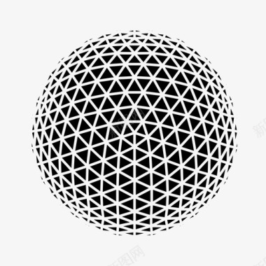 三角球体建筑球图标图标