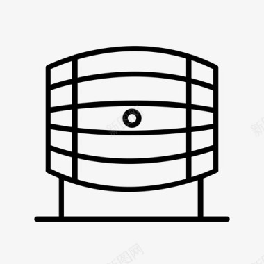 木质酒桶酒桶酒保饮料图标图标