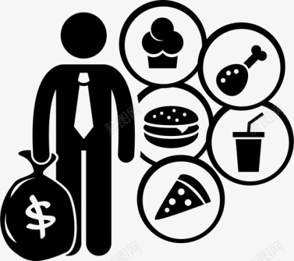 特许经营商业食品图标图标