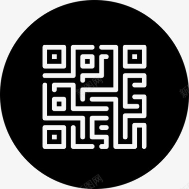 购物女郎qrcode条形码电子商务图标图标