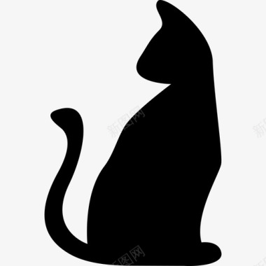 万圣节黑猫动物恐怖之夜图标图标