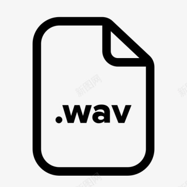 WAV扩展wav文件文档扩展名图标图标