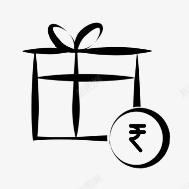 礼物包装飘带礼金生日礼物礼盒图标图标