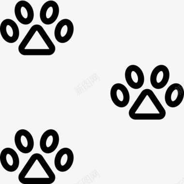 爪痕动物爪印图标图标
