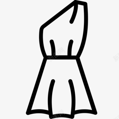 单肩连衣裙服装女装图标图标