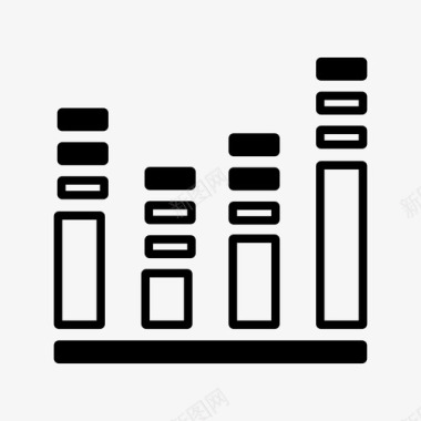 图形排列均衡器条形图图表图标图标