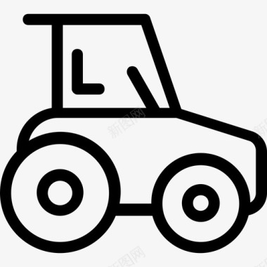 拖拉机农用拖拉机农用车图标图标