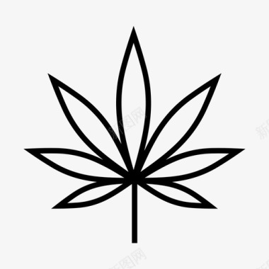 叶大麻大麻叶毒品图标图标