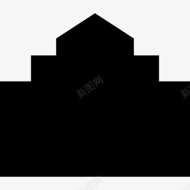 阶梯式建筑建筑物poi建筑图标图标