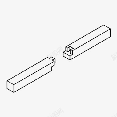 制品拧紧燕尾搭接接头木工连接图标图标