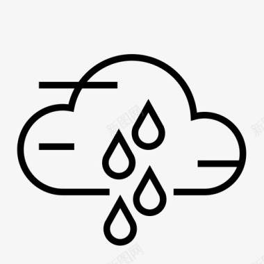 雨大雨雨滴图标图标